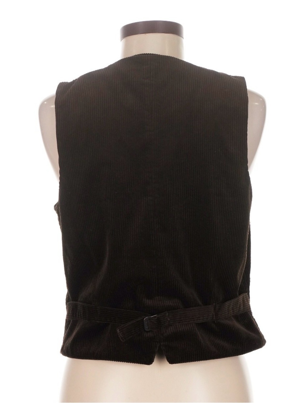 Polo Ralph Lauren Women’s Corduroy Vest Brown Tuxedo Cotton Button Up Waistcoat - Picture 7 of 12